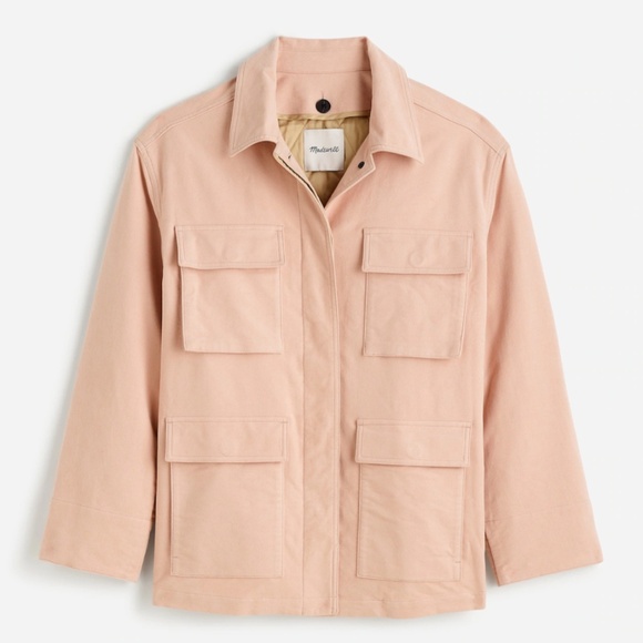 New MADEWELL Size XL Flap-Pocket Field Jacket in Pale Blush $298 NT117 - Picture 1 of 8